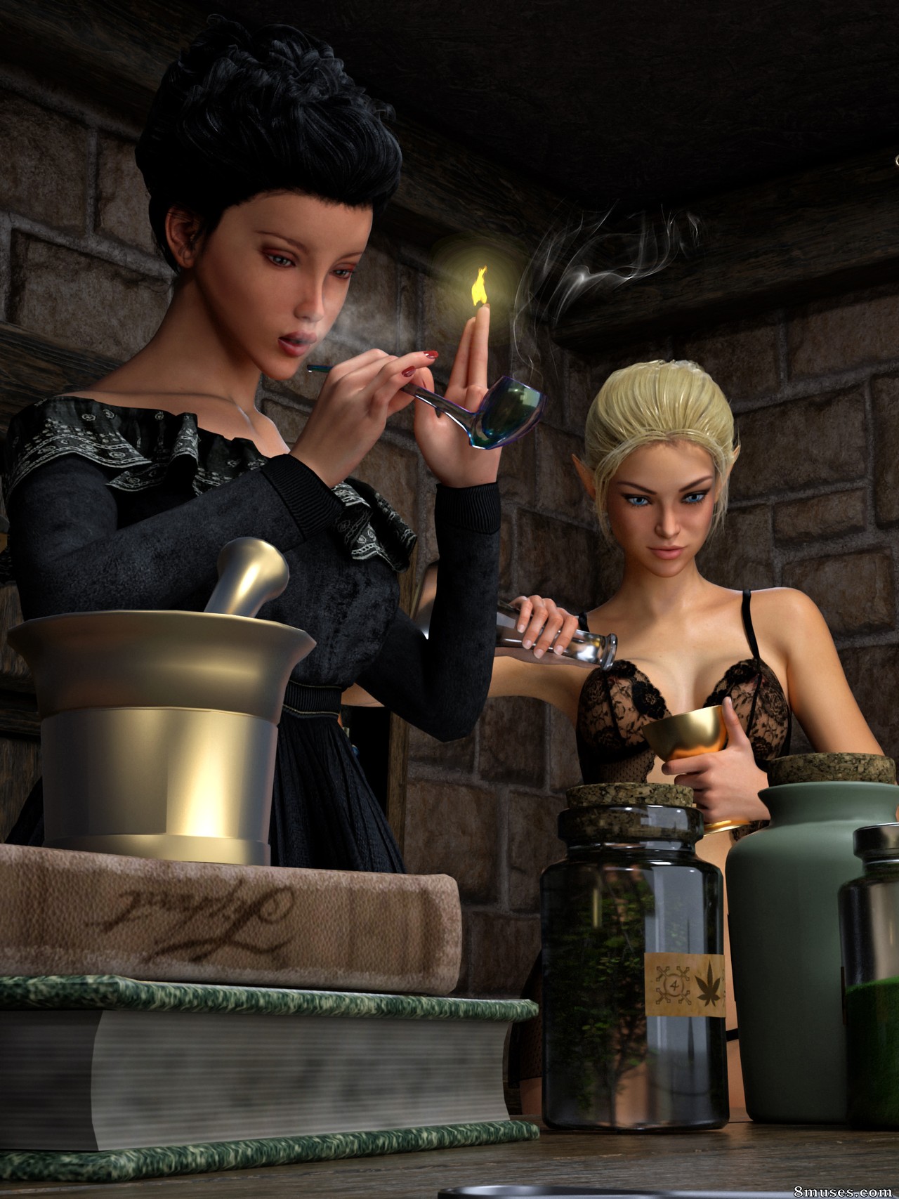 Hibbli3D - Priestess Rinil - Old Drinking Games 1 - Page 6