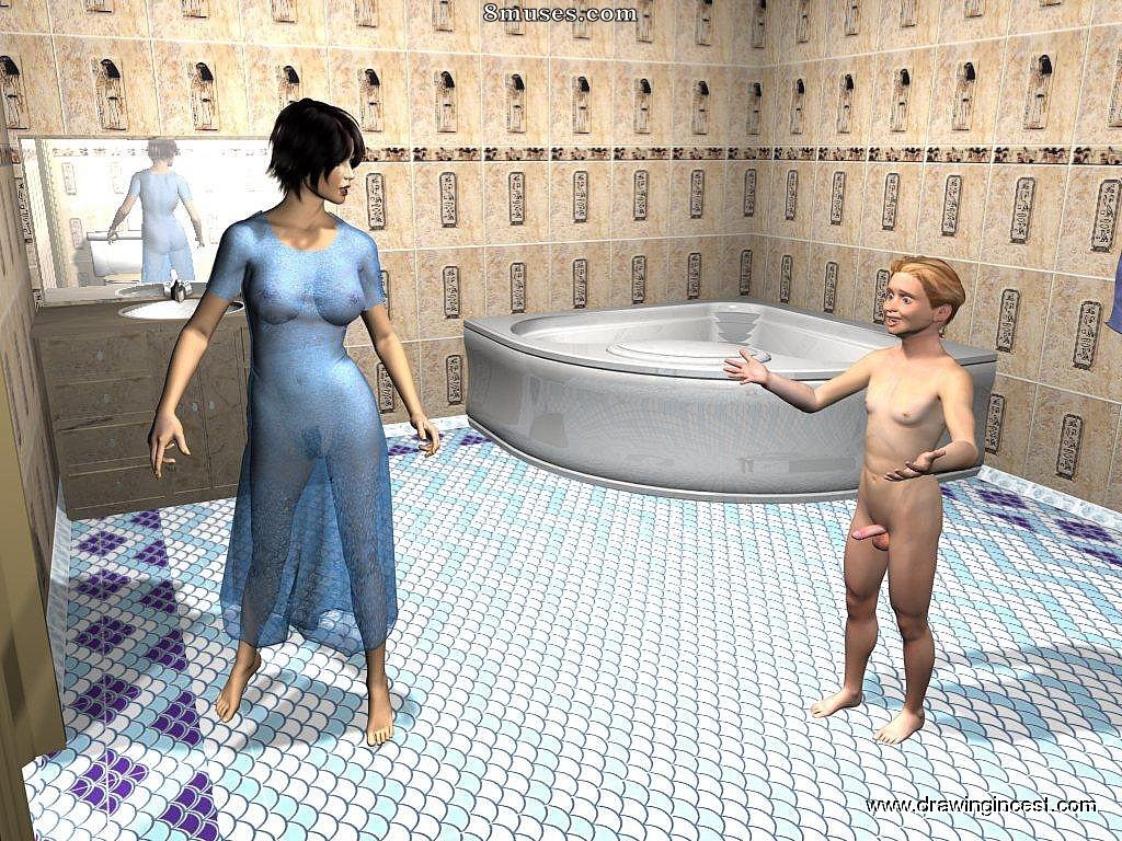 3D - Bathroom procedures make mom and son closer - Page 23