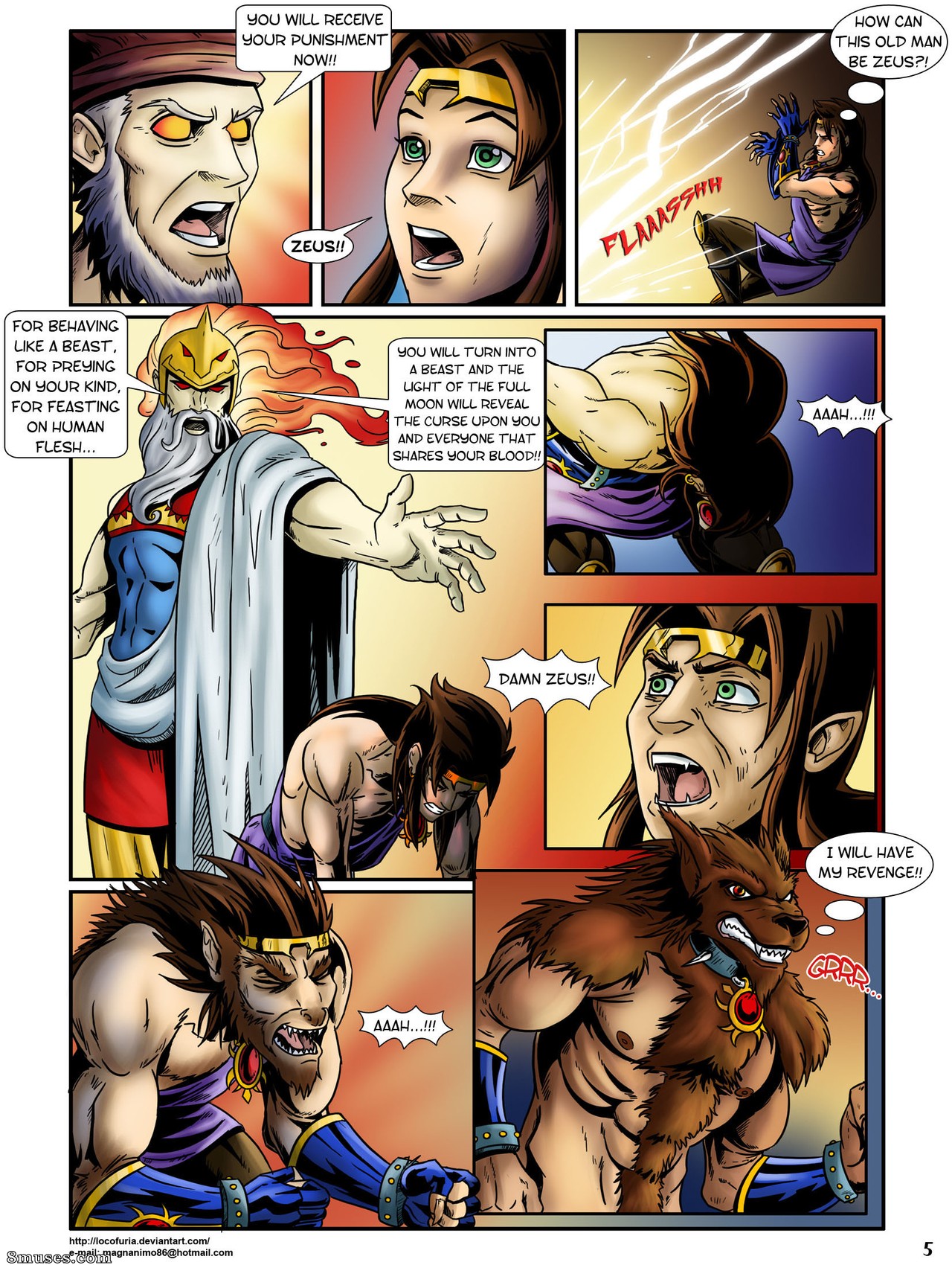 Page 9 | Locofuria-Comics/Lycaon-The-Wolf-God/Issue-1 | 8muses - Sex Comics