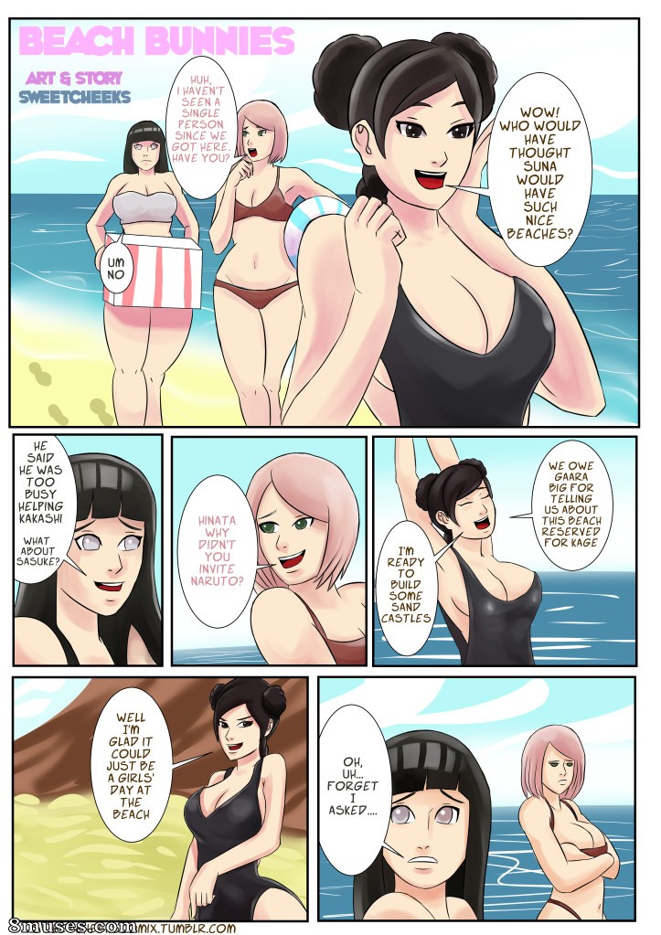 Naruto - Sweetcheeks - Coelhinhas da praia - Página 1
