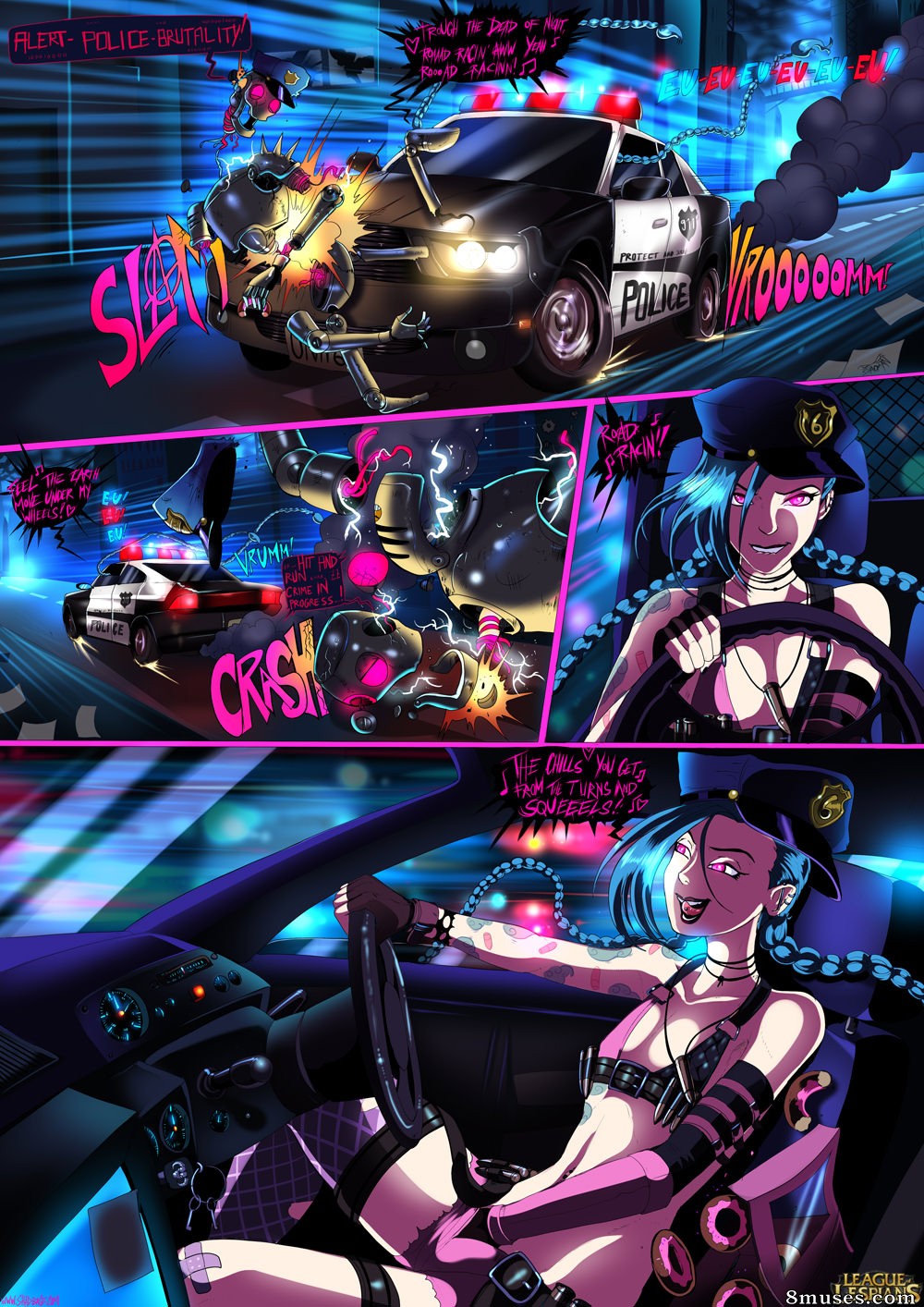 ShadBase Comics - League of lesbians - Police Brutality - Page 9