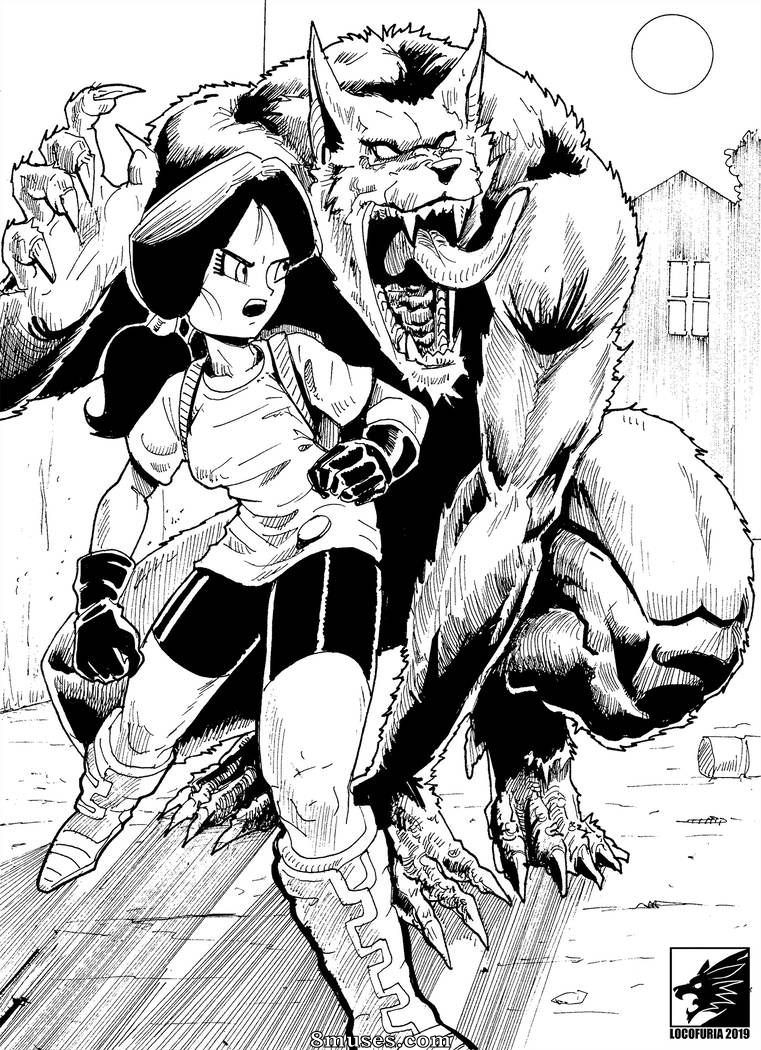 Locofuria Comics - Videl vs. el hombre lobo - Página 1