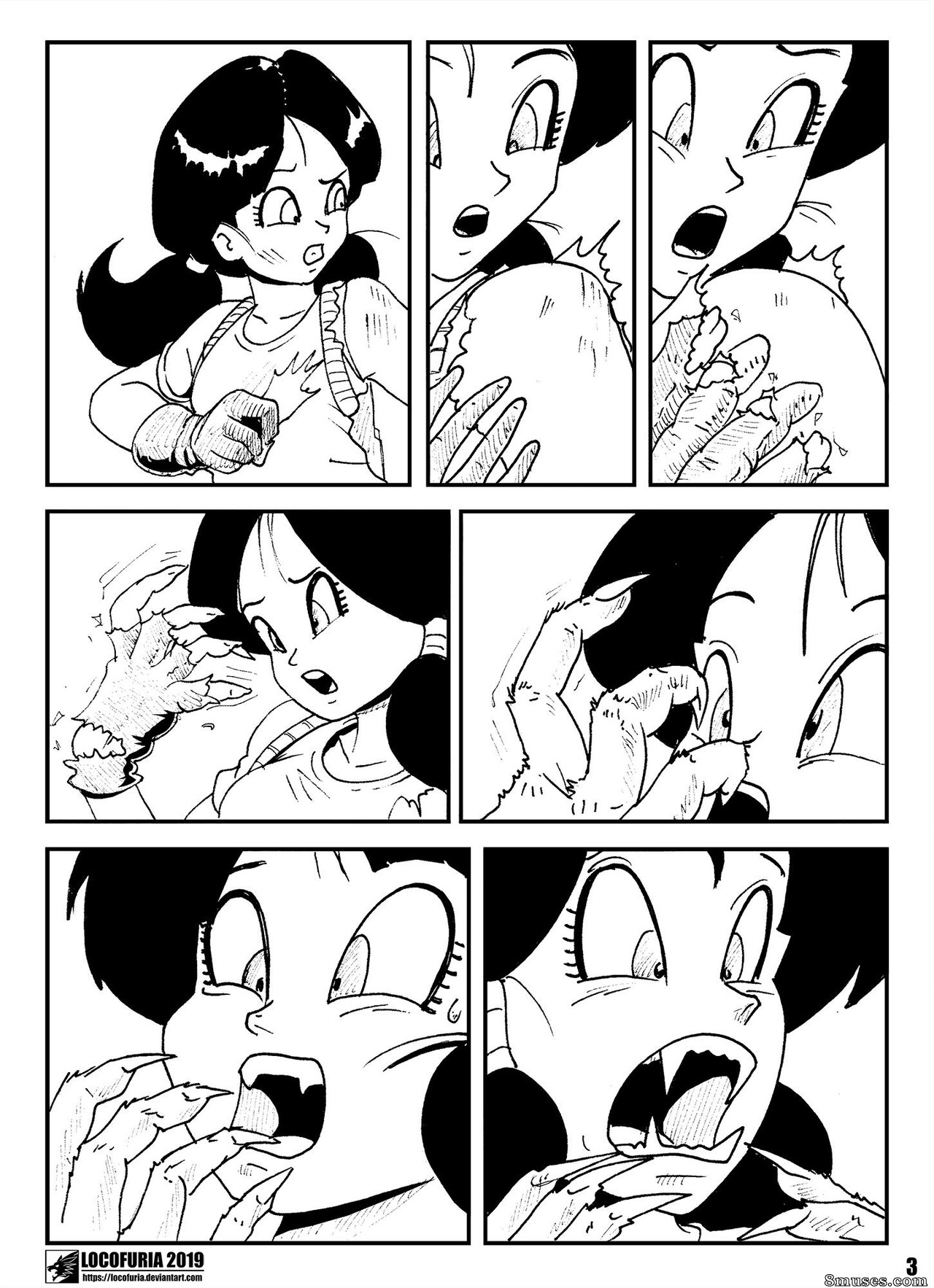 Locofuria Comics - Videl vs. o lobisomem - Página 4