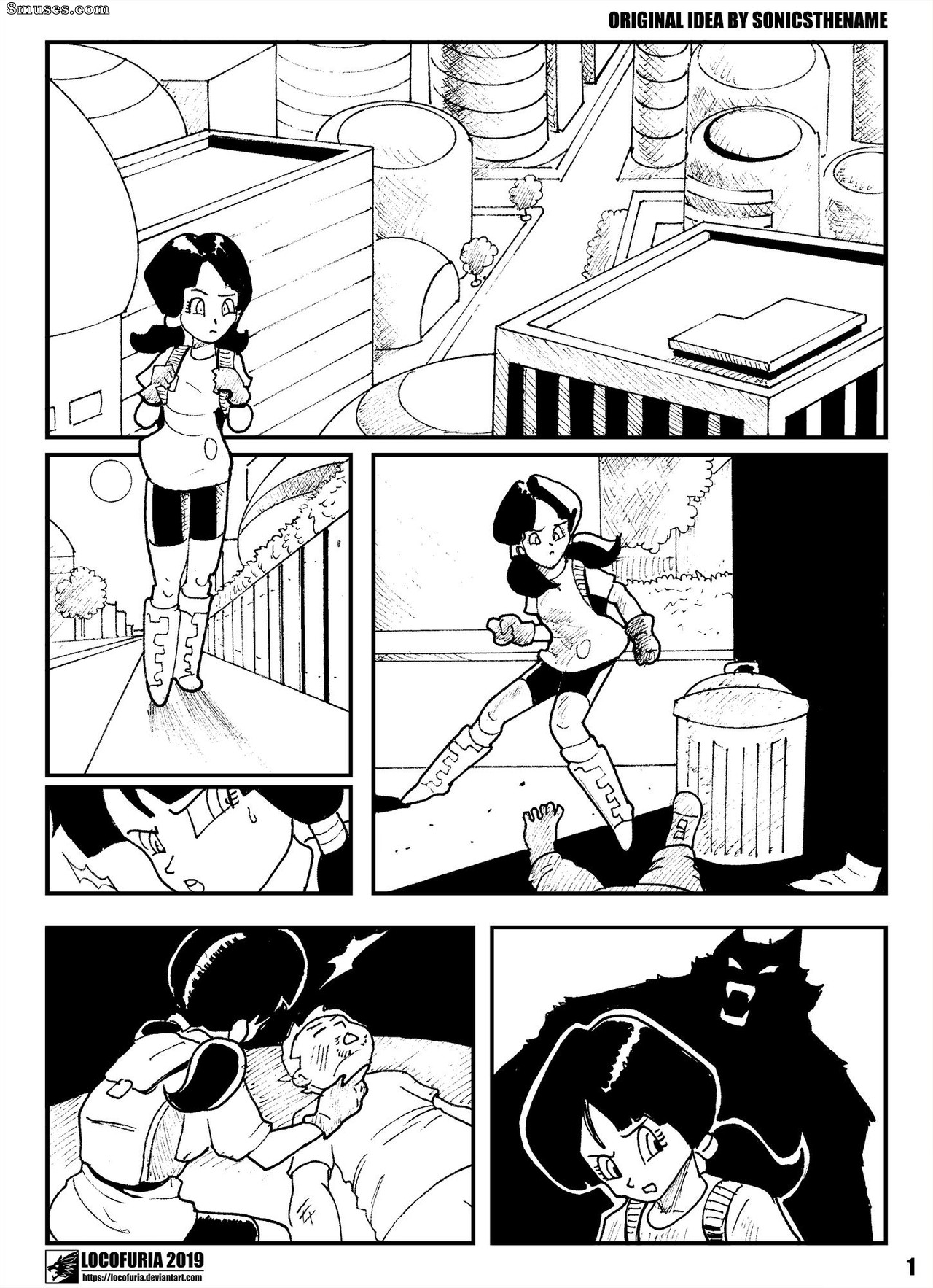 Locofuria Comics - Videl vs. the Werewolf - Page 2