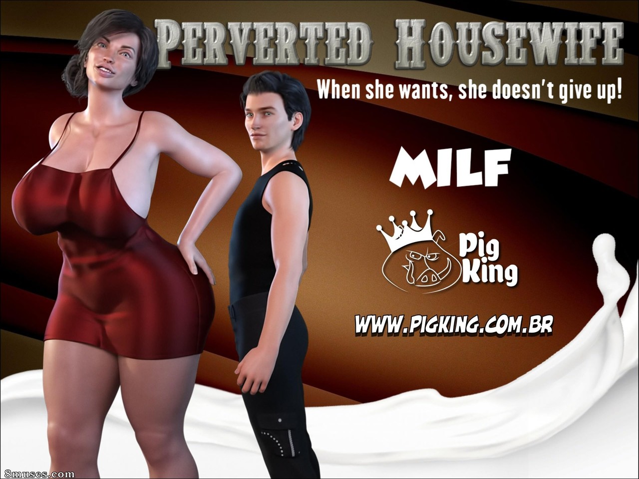 PigKing - CrazyDad Comics - Perverted Housewife - Page 1