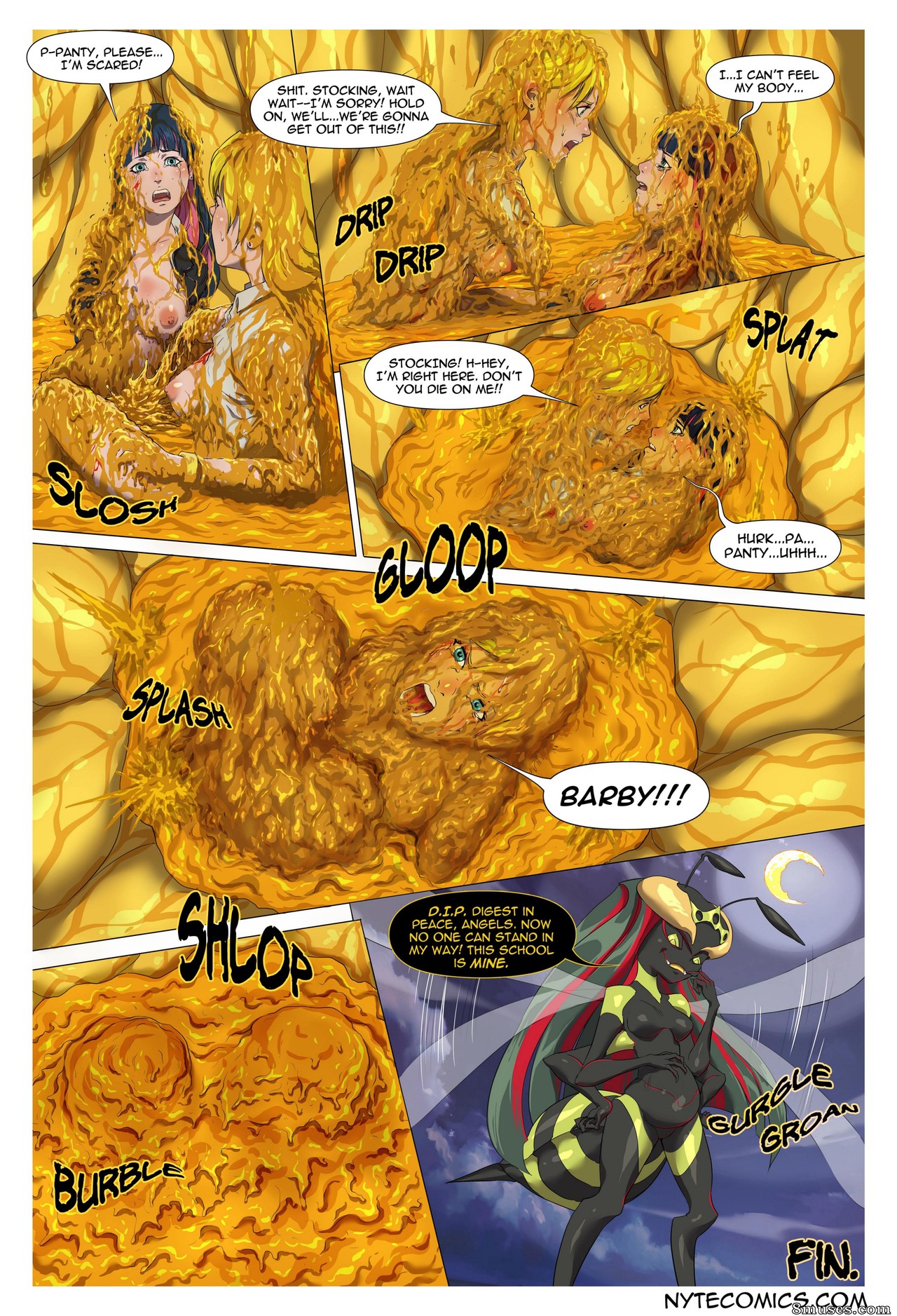 Nyte Vore Comics - Panty & Stocking with Queen Bee's Royal Jelly - Page 11