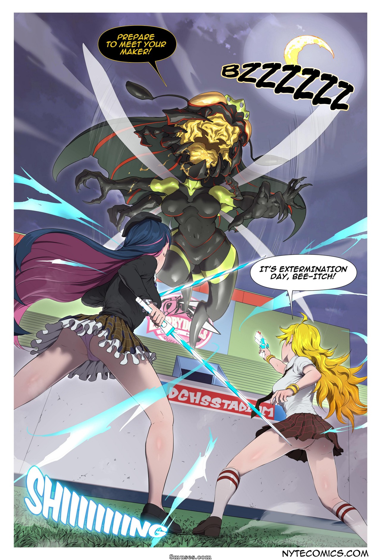 Nyte Vore Comics - Panty & Stocking with Queen Bee's Royal Jelly - Page 5