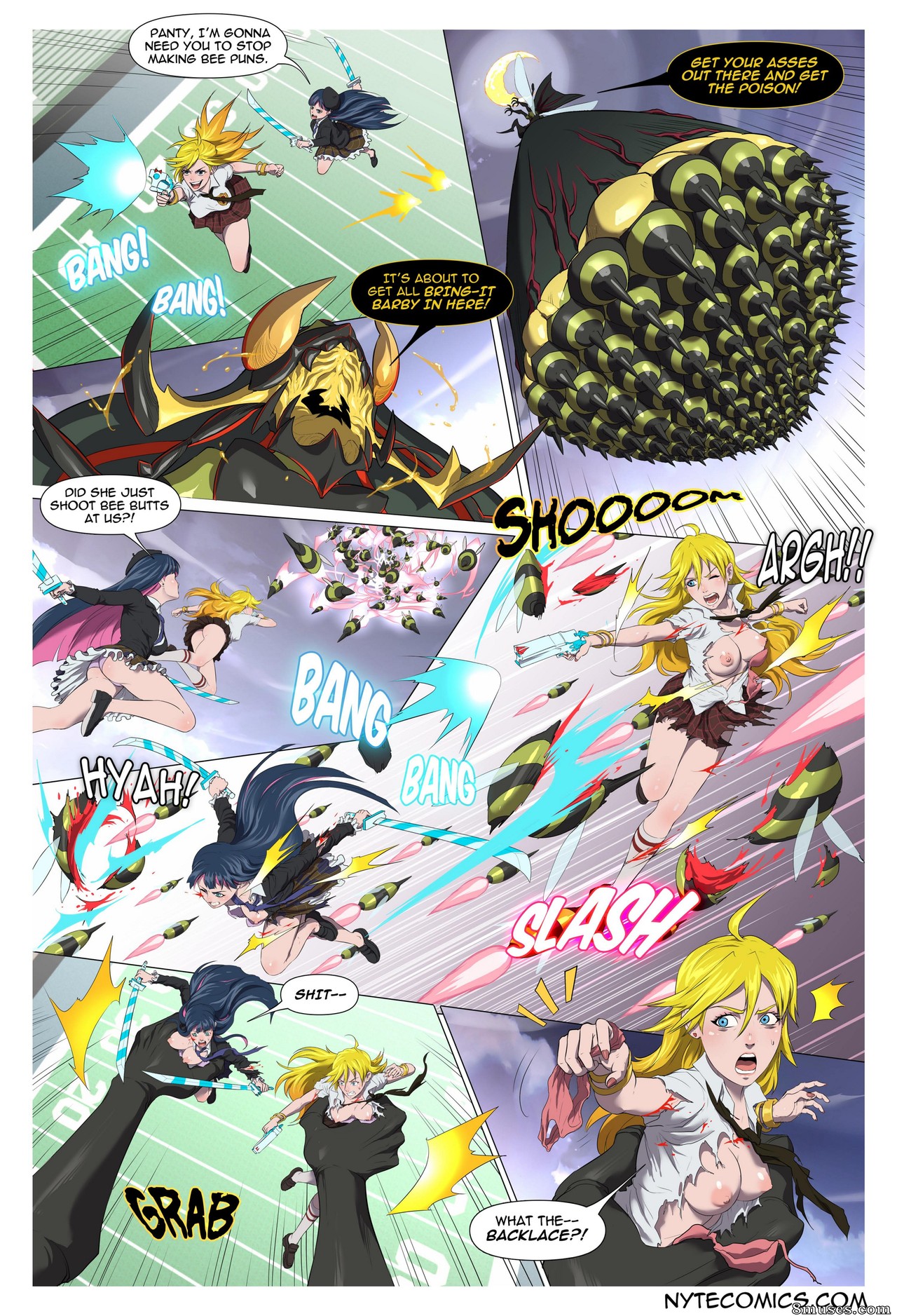 Nyte Vore Comics - Panty & Stocking with Queen Bee's Royal Jelly - Page 6