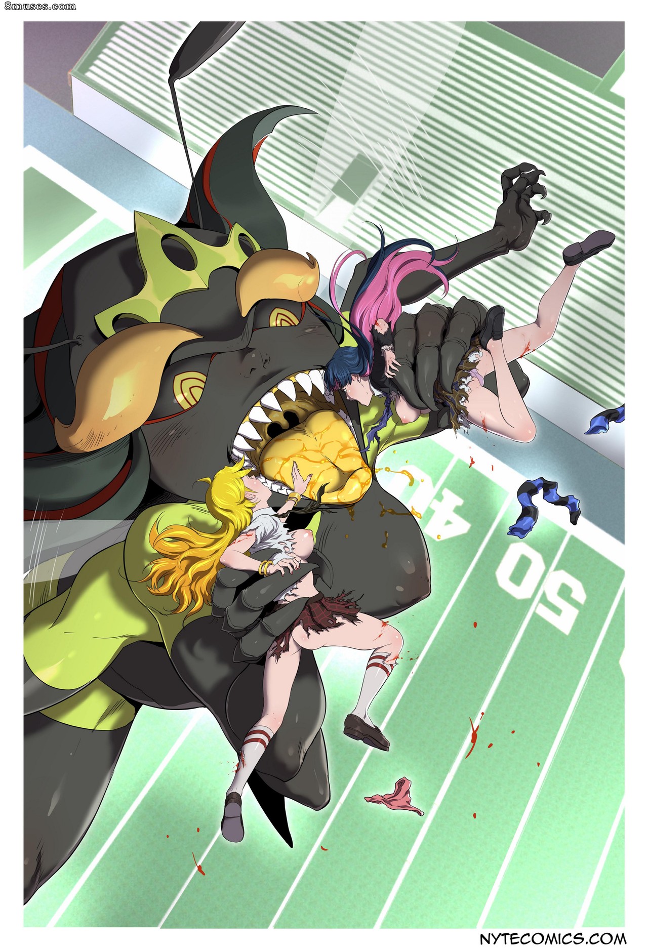 Nyte Vore Comics - Panty & Stocking with Queen Bee's Royal Jelly - Page 12