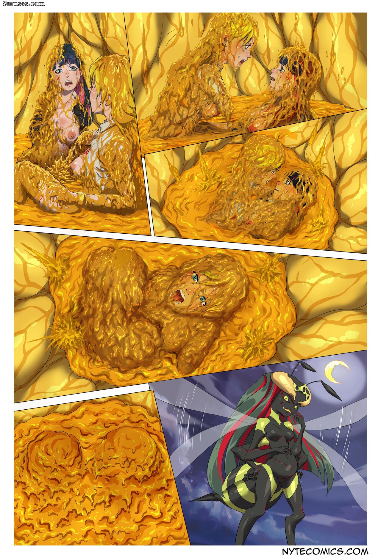Nyte Vore Comics - Panty & Stocking avec la gelée royale de la reine Abeille - Page 21
