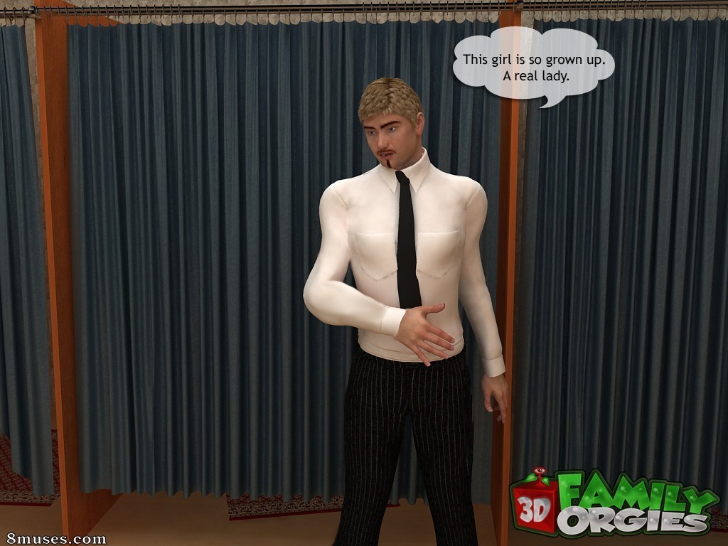 3DFamilyOrgies.com Comics - Dad has helped to pick up the dress to a daughter - Page 7