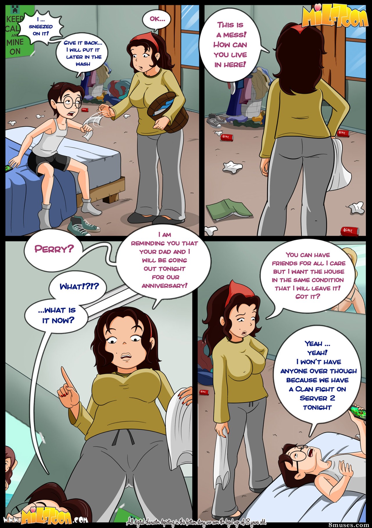 MilfToon Comics - Vinho e jantar - Página 2