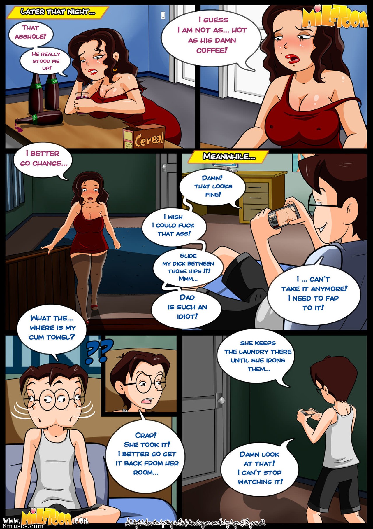 MilfToon Comics - Vino y cena - Página 8