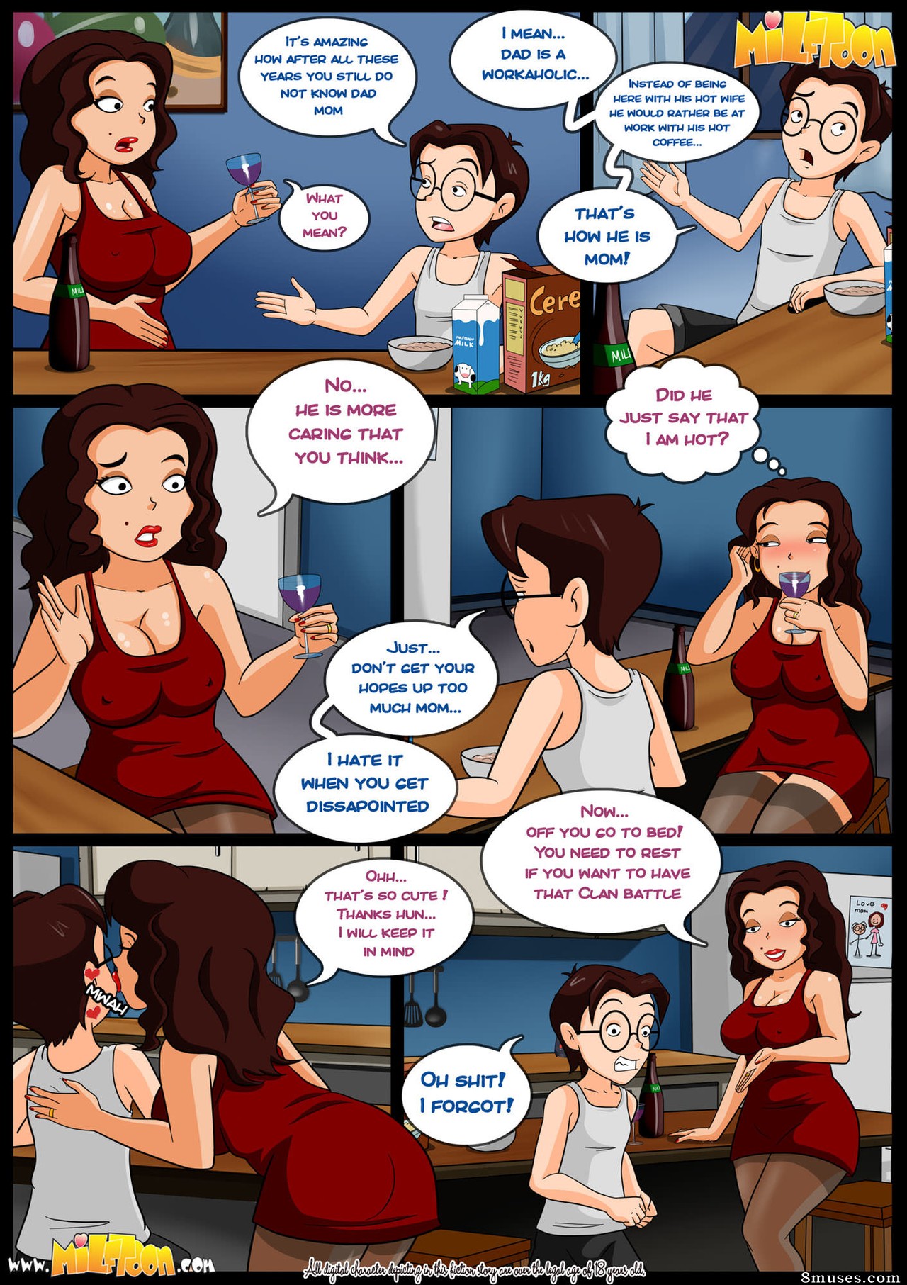 MilfToon Comics - Vino y cena - Página 7