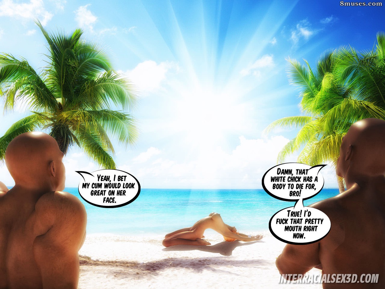 InterracialSex3D.com Comics - Pouffee de queue BBC en vacances - Page 2