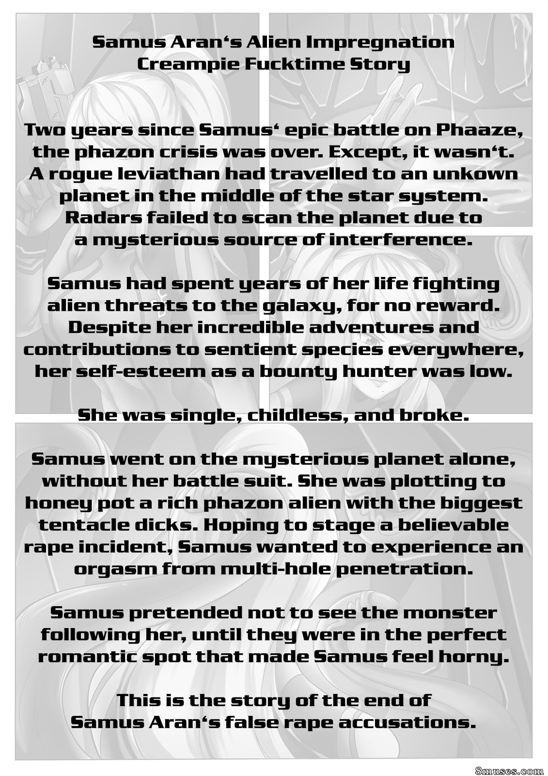 OtakuSexArt.com Comics - Samus Aran's Alien Impregnation Creampie Fucktime - Page 2