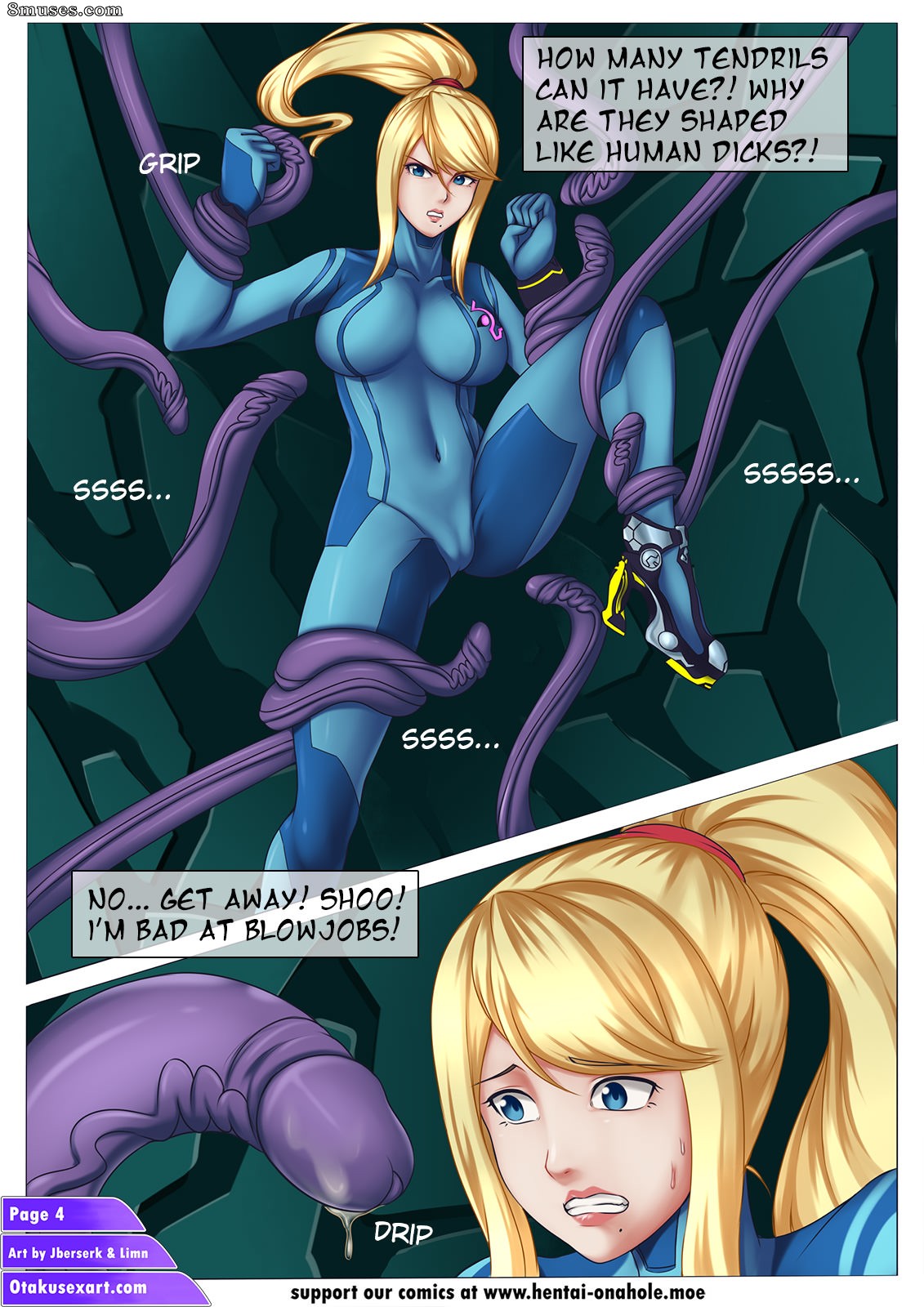 OtakuSexArt.com Comics - Samus Aran's Alien Impregnation Creampie Fucktime - Page 6