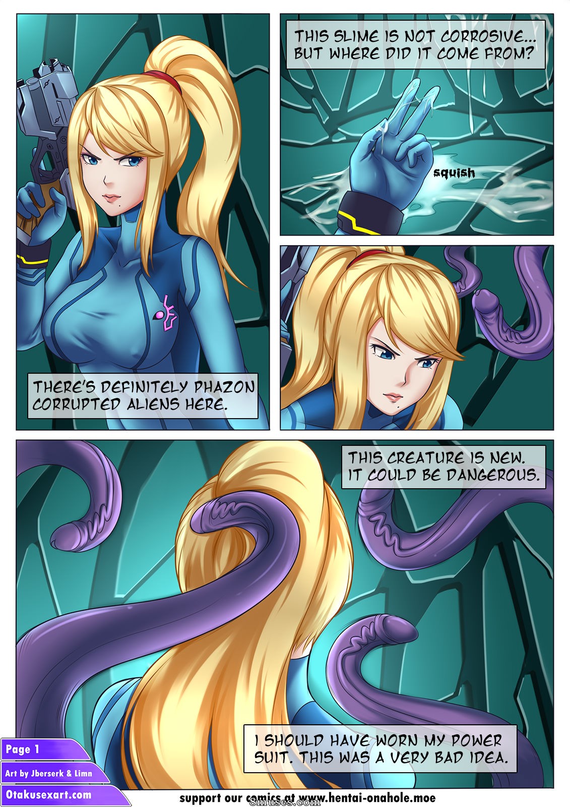 OtakuSexArt.com Comics - Samus Aran's Alien Impregnation Creampie Fucktime - Page 3
