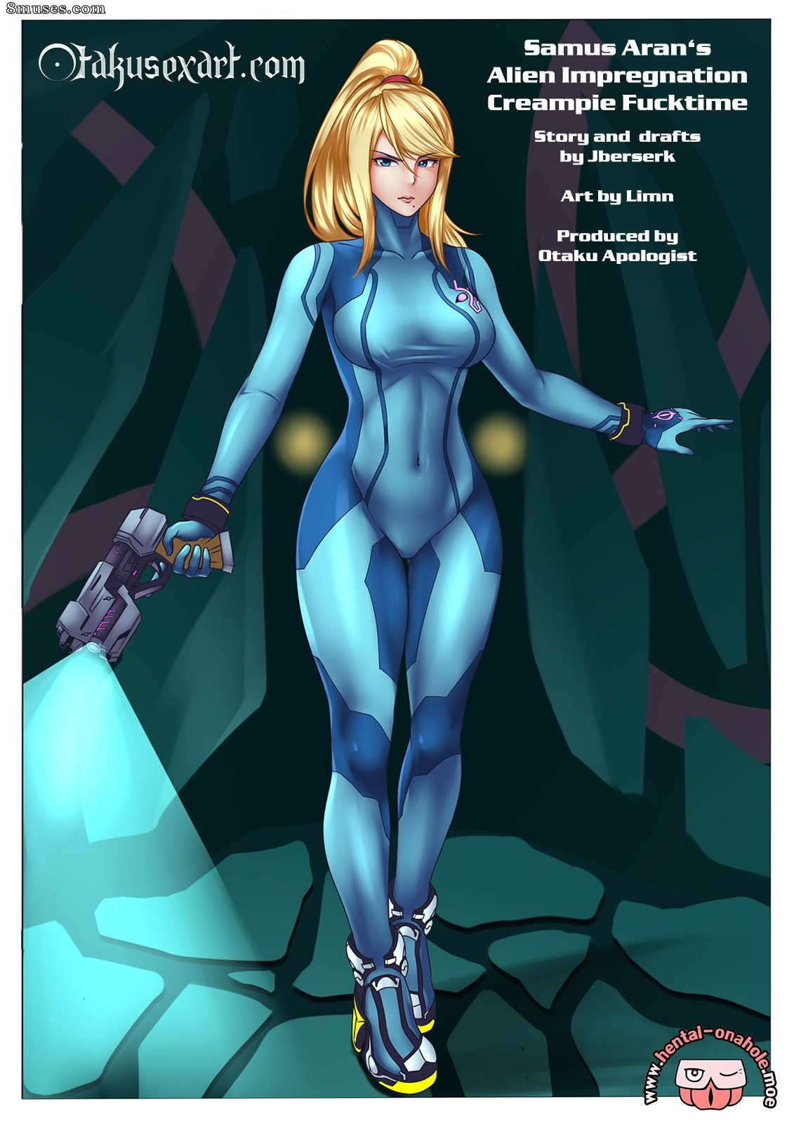 OtakuSexArt.com Comics - Samus Aran's Alien Impregnation Creampie Fucktime - Page 1