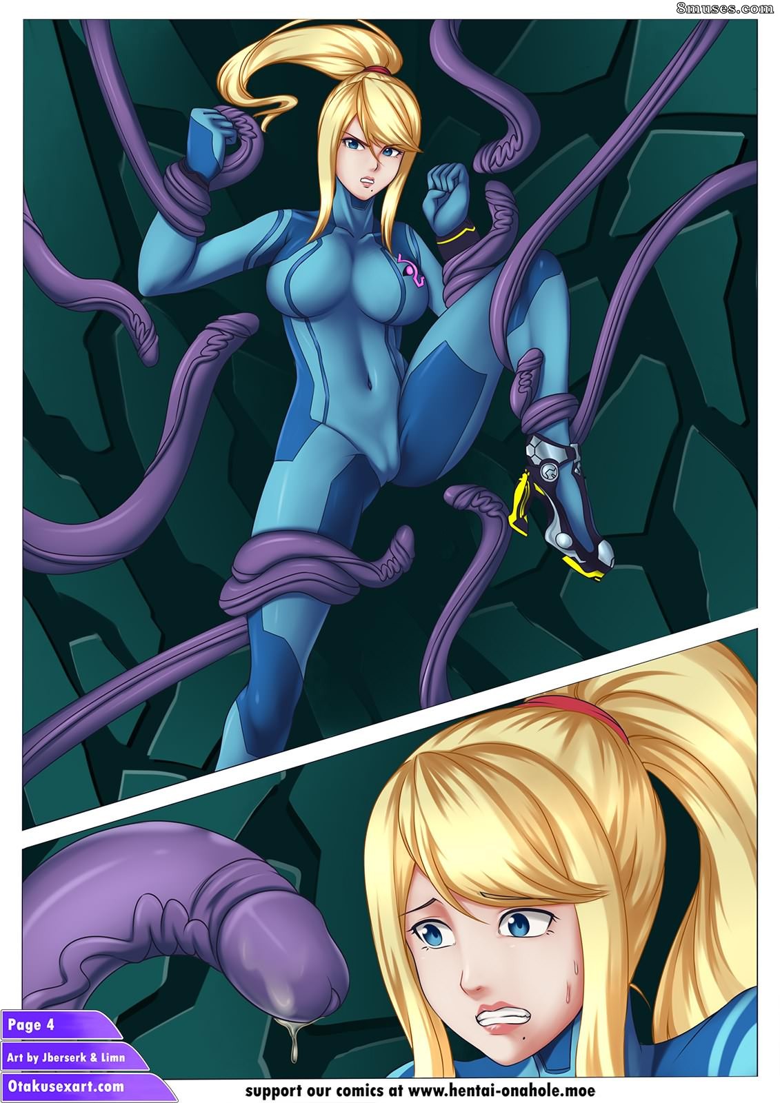 OtakuSexArt.com Comics - Samus Aran's Alien Impregnation Creampie Fucktime - Page 10