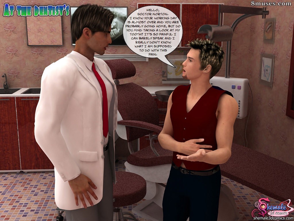 Shemale3DComics.com Collection - No dentista - Página 1