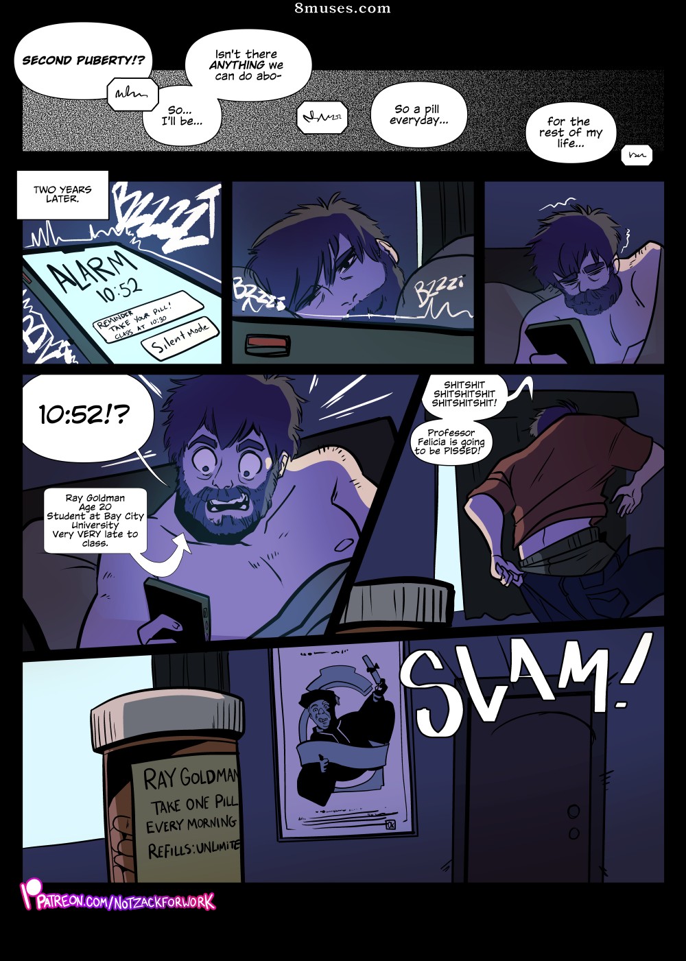 NotZackForWork Comics - Oh Gosh! I Can't Believe I Fell Asleep During The Lecture And Woke Up With No - Page 2