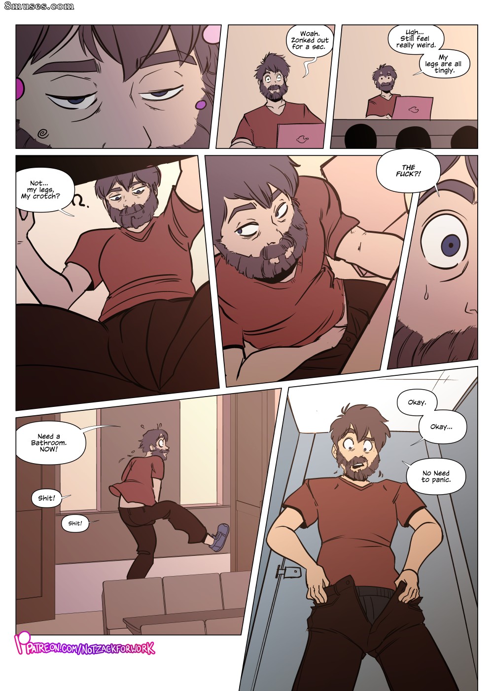 NotZackForWork Comics - Oh Gosh! I Can't Believe I Fell Asleep During The Lecture And Woke Up With No - Page 4