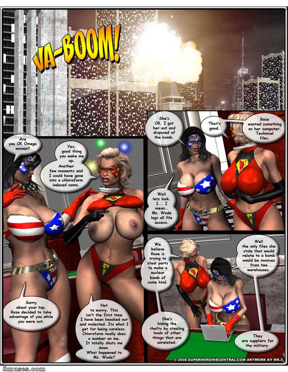Superheroine Central Comics - Srta. Americana e Omega Woman - terror ataca - Página 34