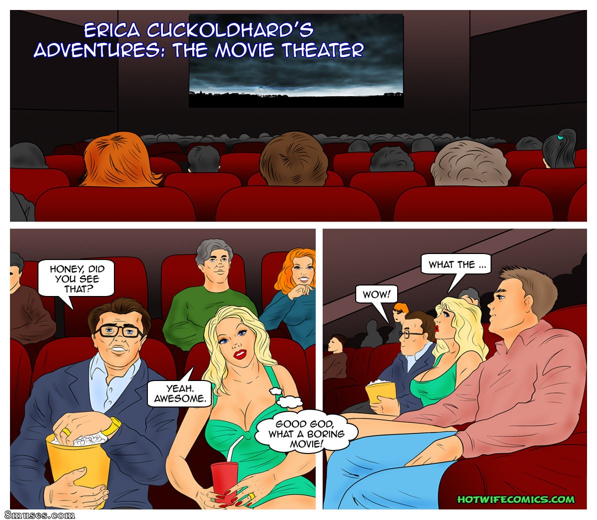 HotWife Comics - The Movie Theater - Page 1