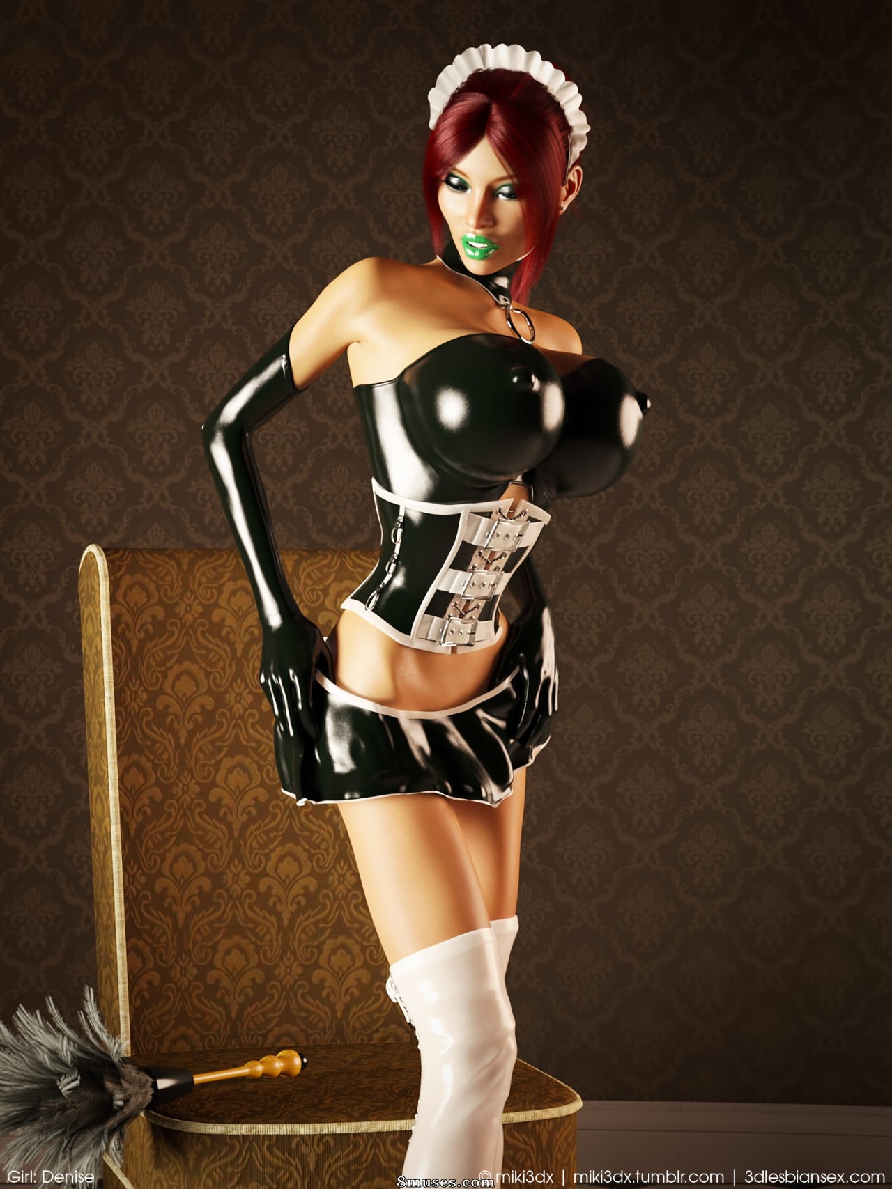 Miki3DX - Denise Latex Maid - Page 10
