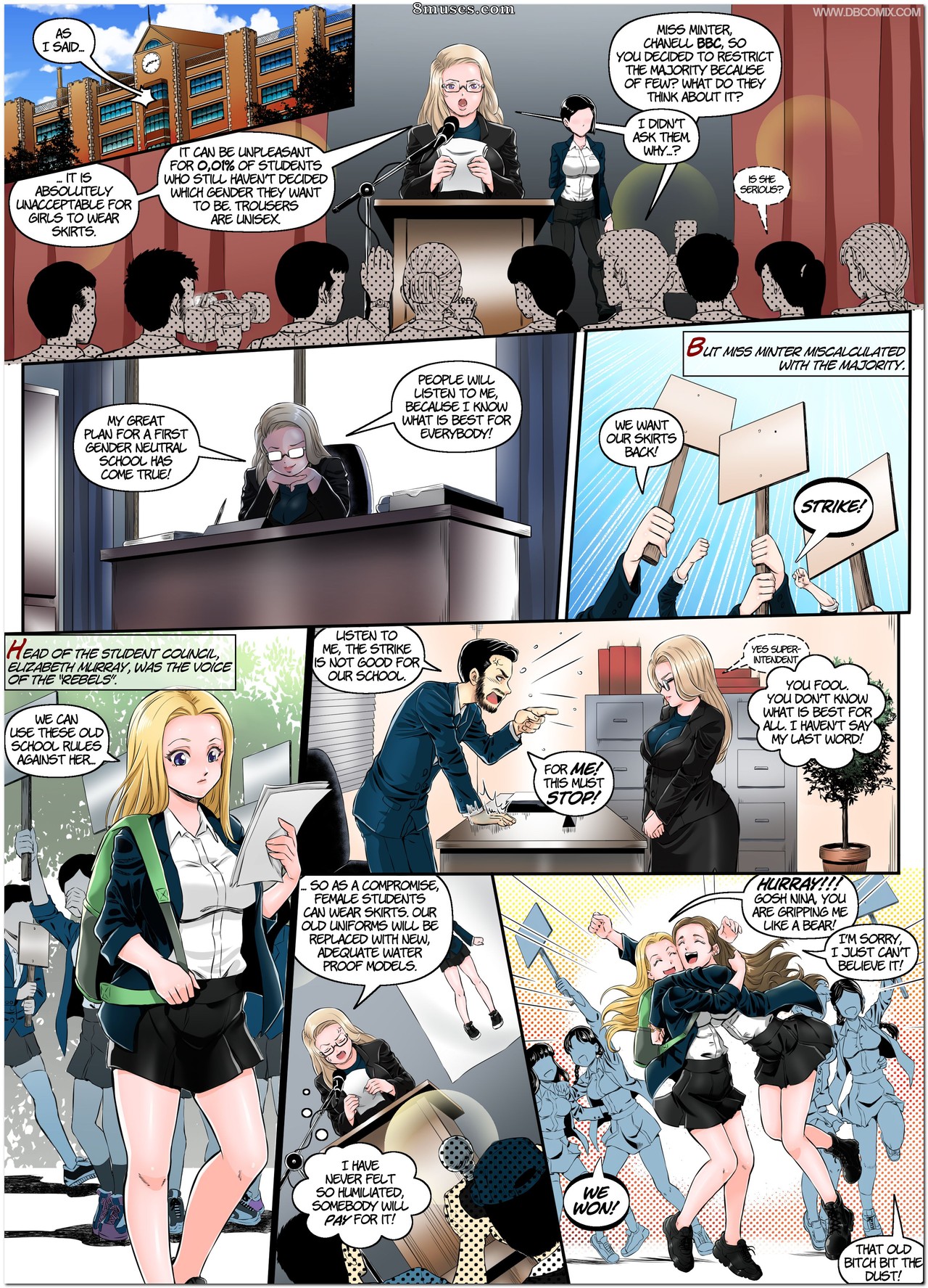DBComix - Deviant Bondage Comics - Good Bye Britain - School of Corporal Punishment - Page 2