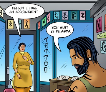 Issue 122 - Velamma get a Tattoo - Page 45
