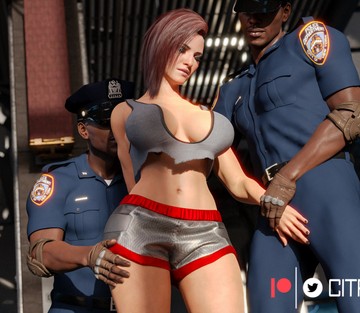 V gets visited by two cops - Page 6