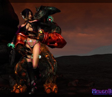 Ryoko and Lava Troll